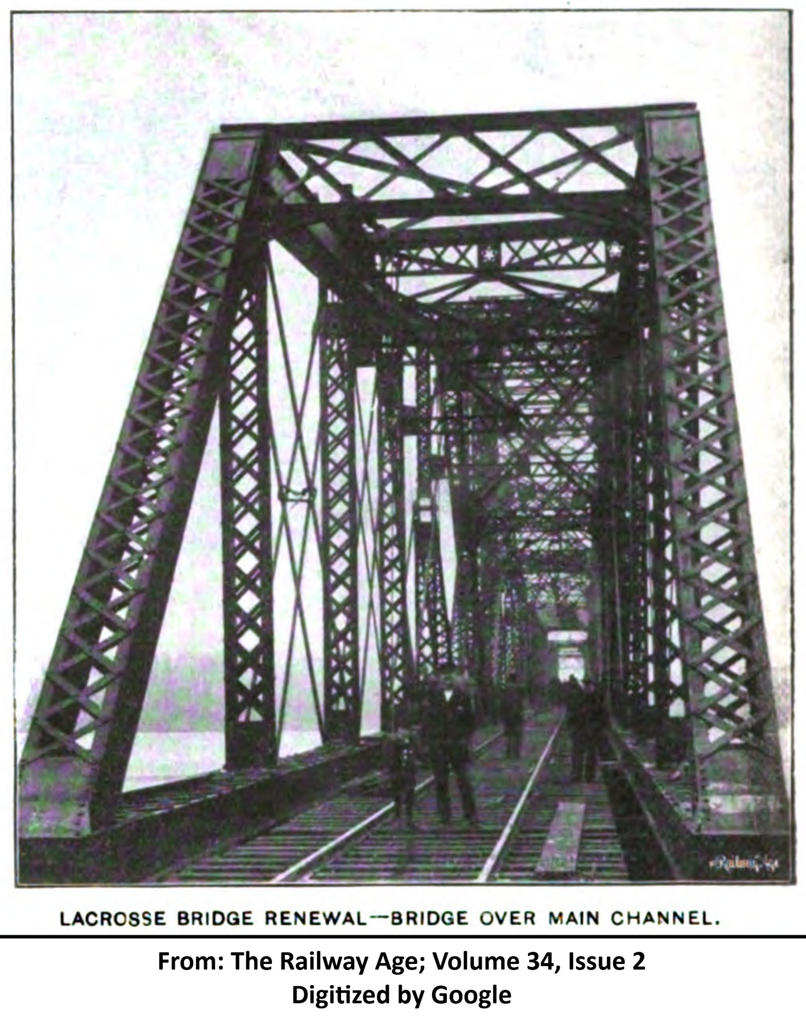 Looking east across newly completed bridge